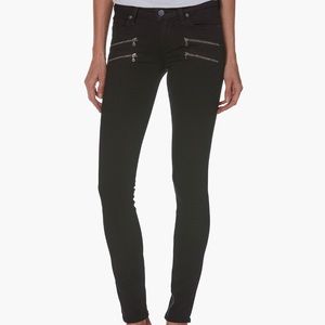 Madewell • Black Biker Double Zip Denim Pants